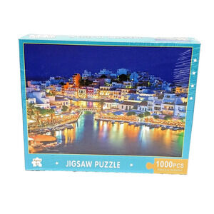 NEW jigsaw Puzzle 1000 Piece Landmarks Fishing Village Colorful Sealed